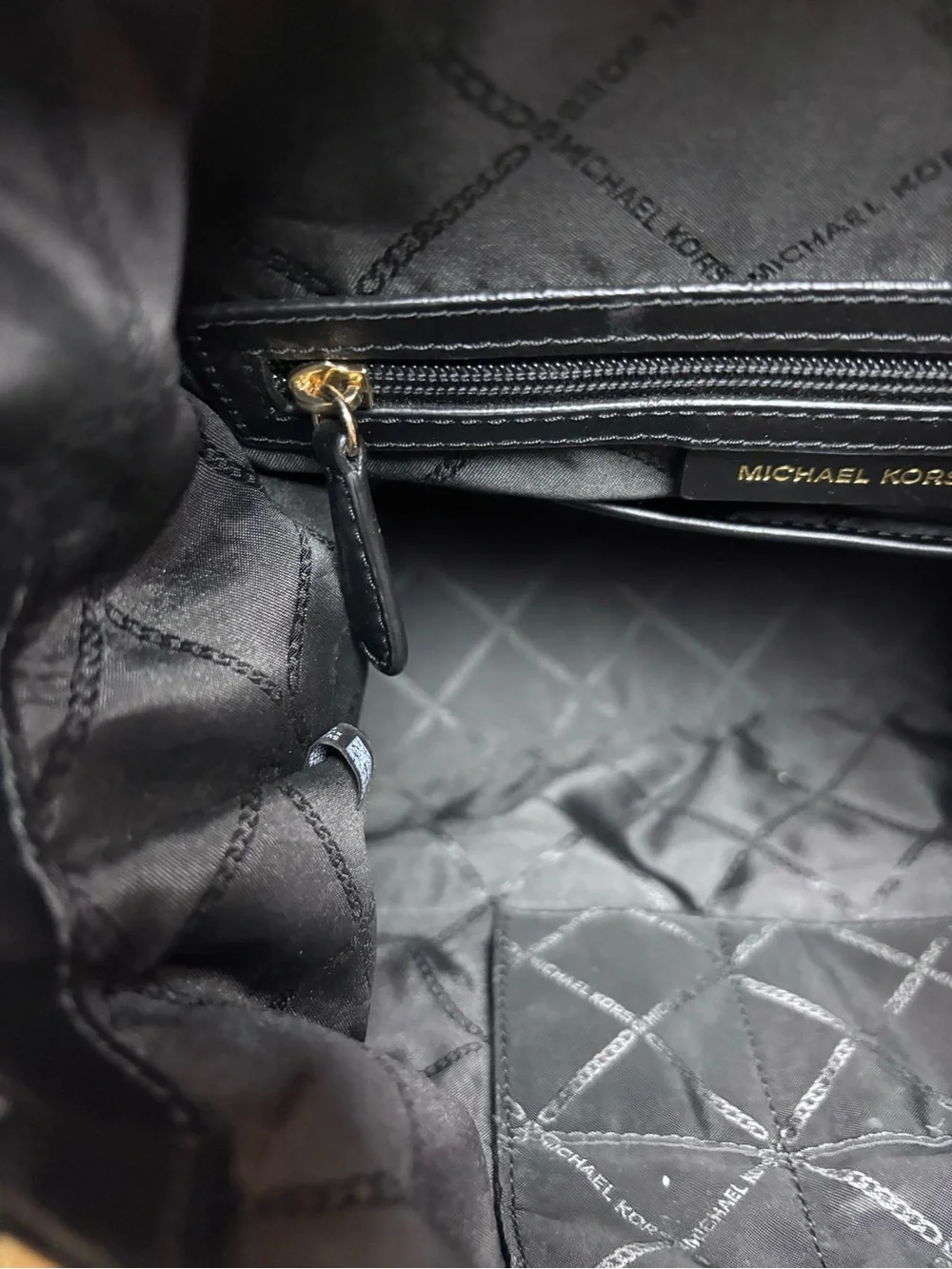 Michael Kors Black Pebbled Leather Hobo Shoulder Bag with Gold Hardware